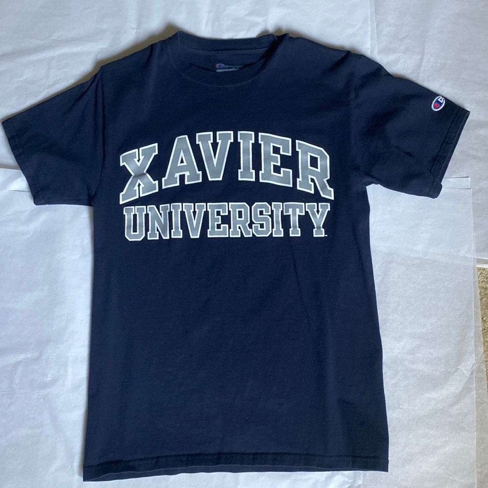 Small Champion Navy Xavier University Shirt